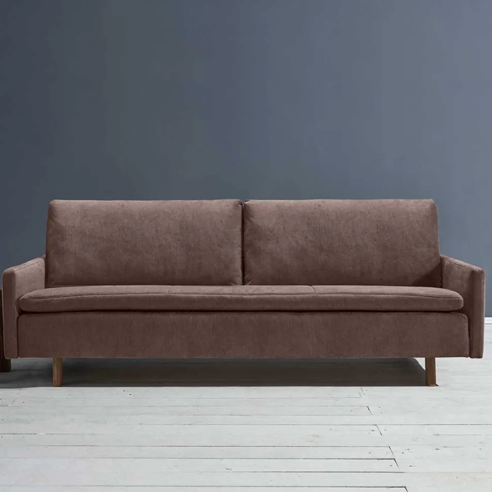 Bettcouch in Dunkelbraun mit Eiche - Conpact