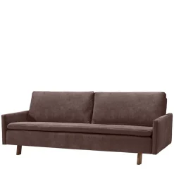 Bettcouch in Dunkelbraun mit Eiche - Conpact