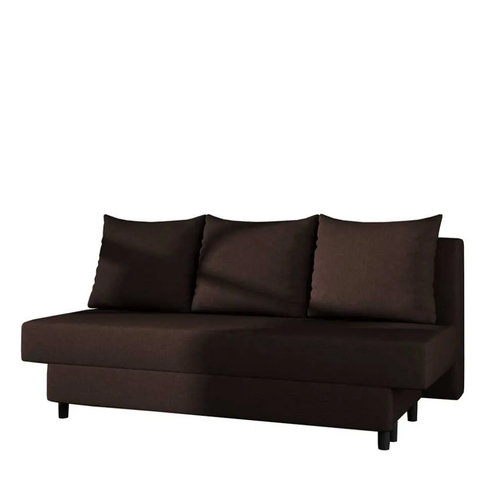 Bettsofa ohne Armlehnen in Braun - Tepico