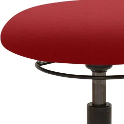 Beweglicher Hocker in Rot Stoff - Yailona