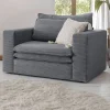 Big Sessel aus Cord in Anthrazit - Ruffos
