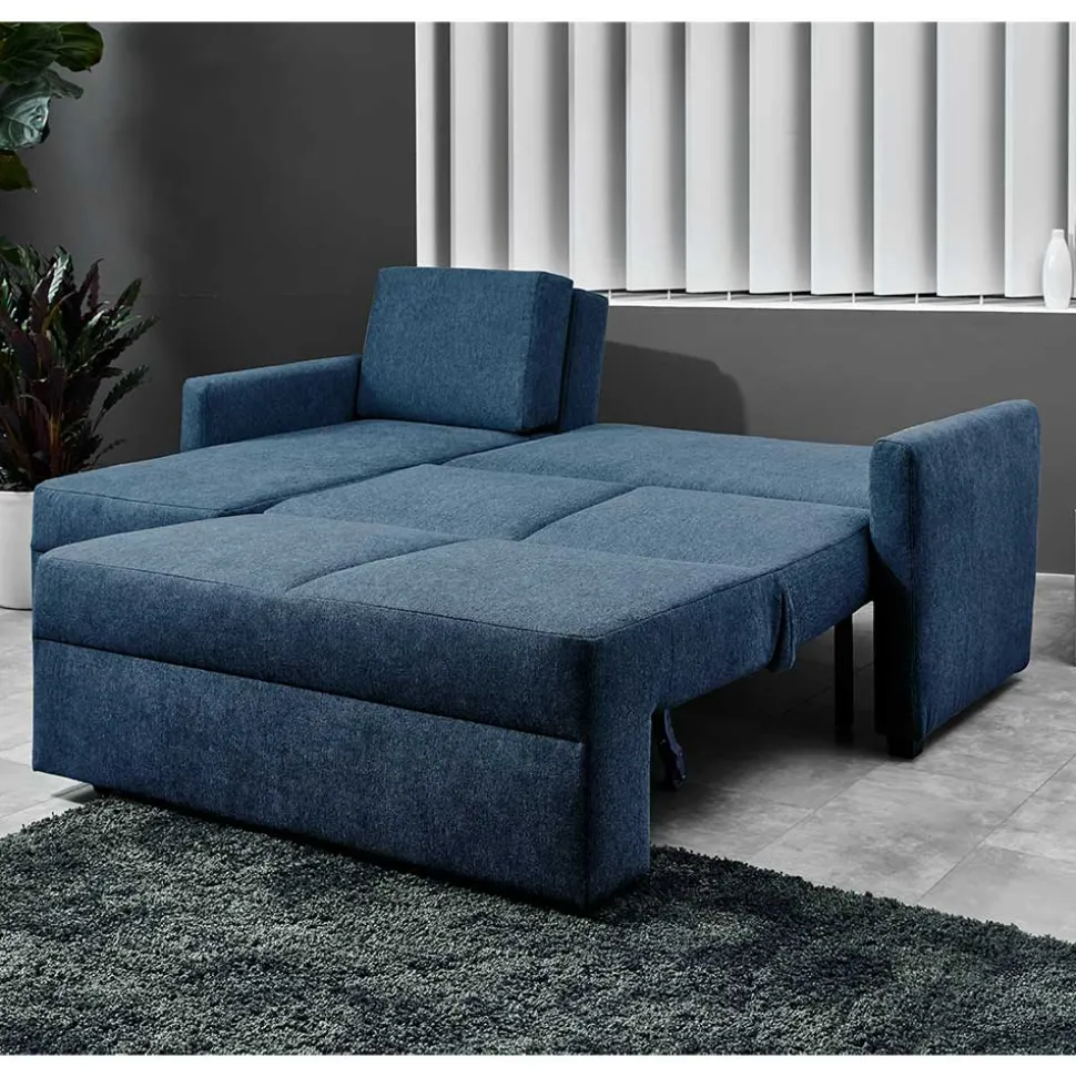Blaue Funktionsecke mit Bettkasten - Buleta
