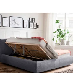 Blaues Komplettbett mit Bettkasten - Enjadara