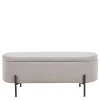 Boucle Polsterbank in Oval mit Stauraum - Buryas