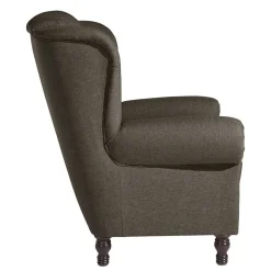 Brauner Federkernsessel im Chesterfield Look - Palencia