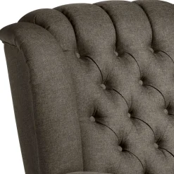 Brauner Federkernsessel im Chesterfield Look - Palencia