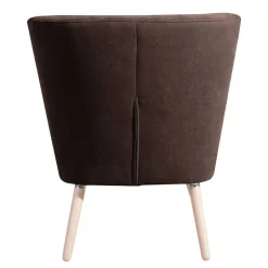 Brauner Wohnzimmersessel aus Velours - Hippa