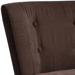Brauner Wohnzimmersessel aus Velours - Hippa
