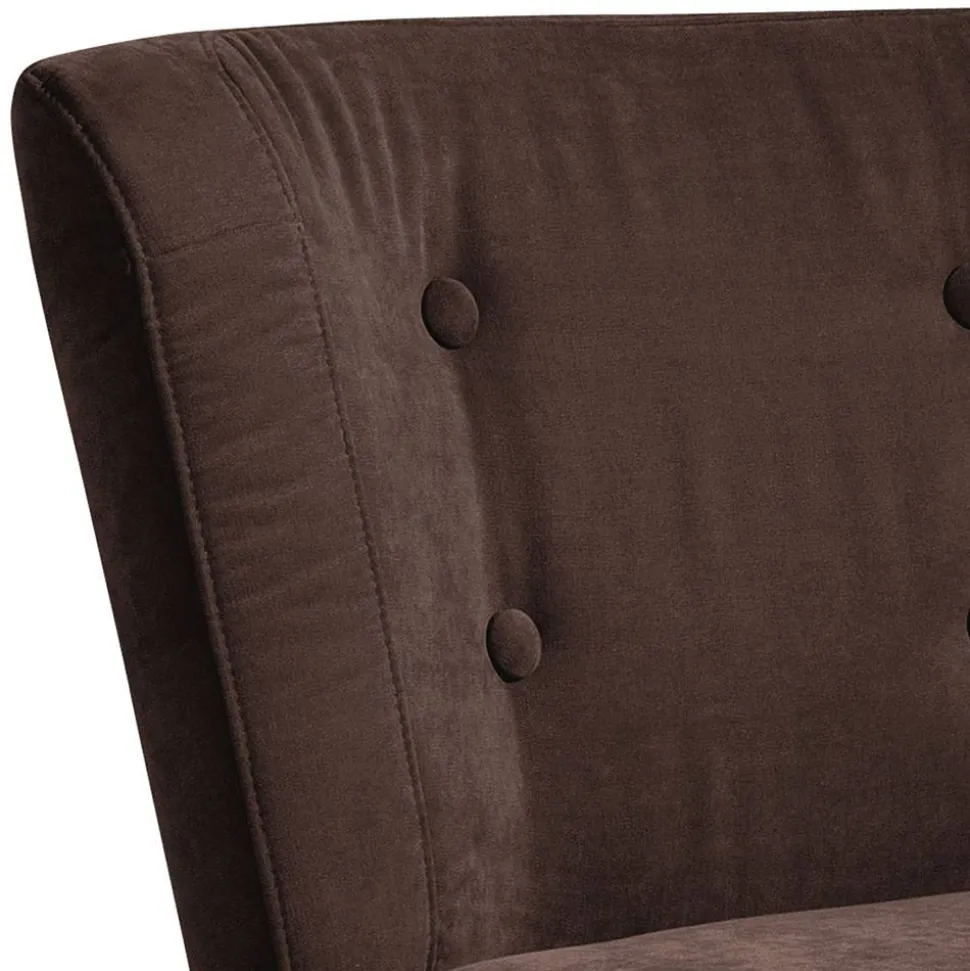 Brauner Wohnzimmersessel aus Velours - Hippa