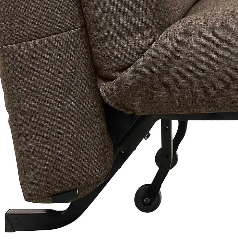 Braunes Schlafsofa mit Faltmechanik - Lucca