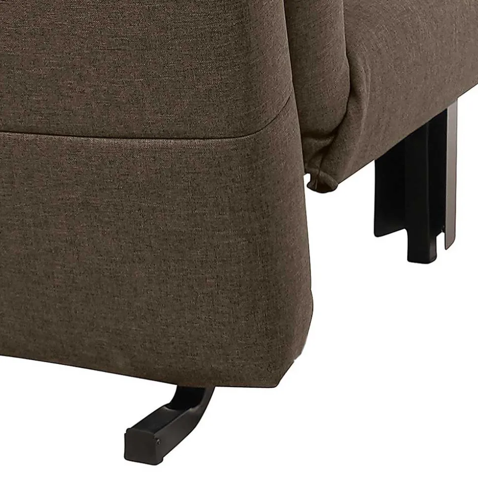 Braunes Schlafsofa mit Faltmechanik - Lucca