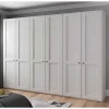 Breiter Kleiderschrank in Weiß 6-türig - Flinn