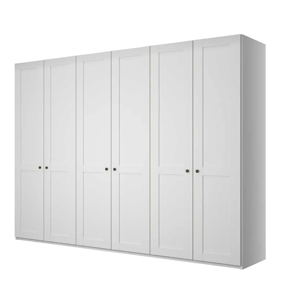 Breiter Kleiderschrank in Weiß 6-türig - Flinn