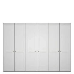 Breiter Kleiderschrank in Weiß 6-türig - Flinn