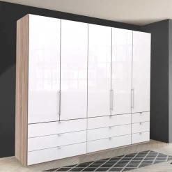 Breiter Kleiderschrank in Weiß - Bosays