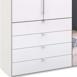 Breiter Kleiderschrank mit drei Falttüren - Dolienca