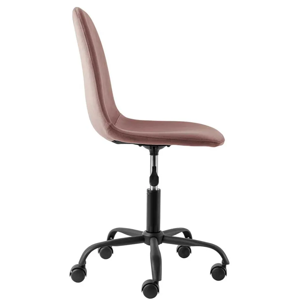 Büro Schalenstuhl in Rosa Samt - Hypening