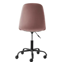 Büro Schalenstuhl in Rosa Samt - Hypening