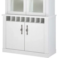 Buffet Vitrine in weißer Holzoptik Pinie - Liancos