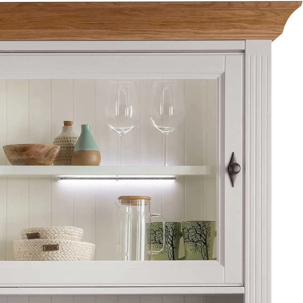 Buffetschrank in Weiß & Eichefarben - Henry