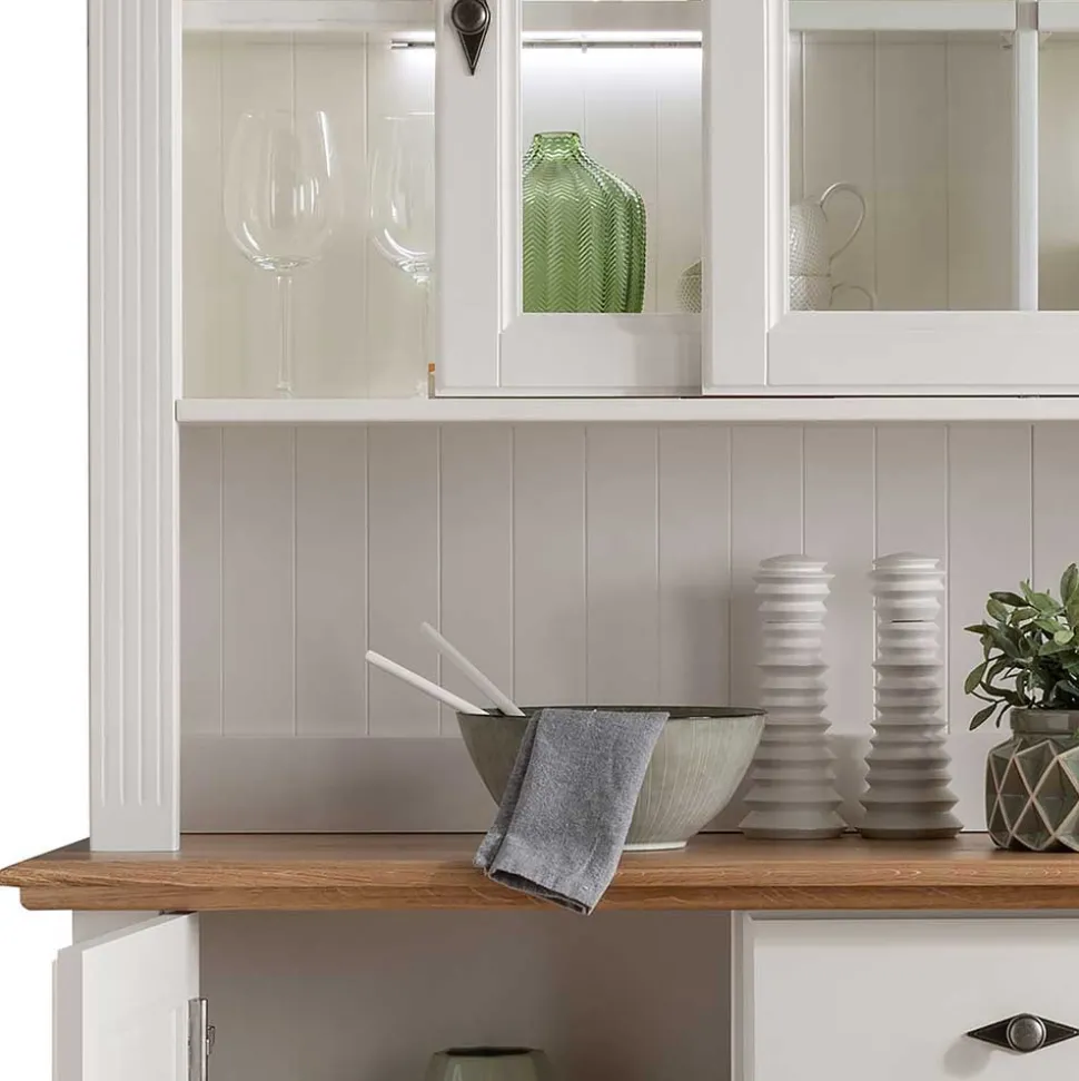 Buffetschrank in Weiß & Eichefarben - Henry