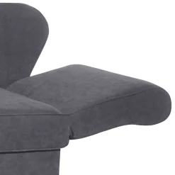 Chaiselongue in Anthrazit mit Buche - Adelina