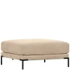 Chenille Hocker in Beigegrau Melange - Paola