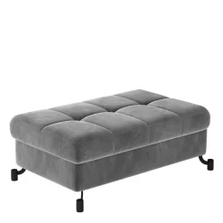 Chenille Polsterhocker mit Truhe - Hulmane