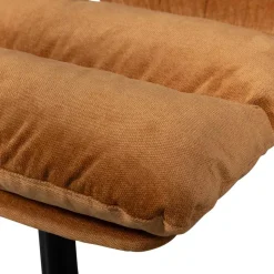 Chenille Relaxsessel in Ocker - Zinatella (zweiteilig)