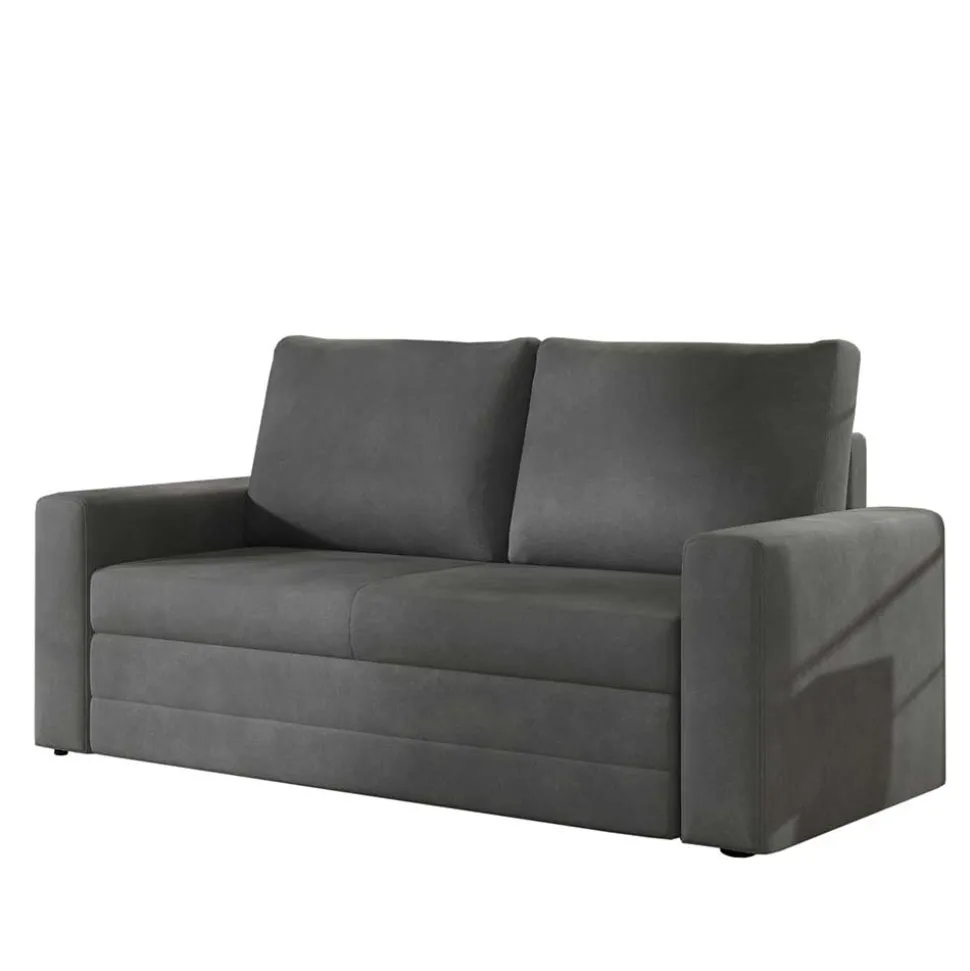 Chenille Schlafsofa in Dunkelgrau - Laucius