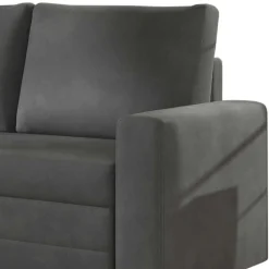 Chenille Schlafsofa in Dunkelgrau - Laucius
