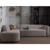 Chenille Sofaecke in Beige - Jaturna
