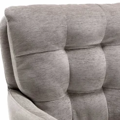 Chenille Tischsessel in Taupe - Fiorello (2er Set)