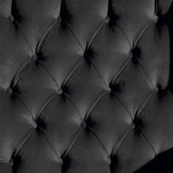 Chesterfield Ohrenbackensessel in Schwarz - Narissa