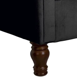 Chesterfield Ohrenbackensessel in Schwarz - Narissa