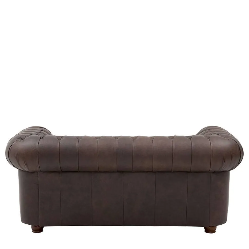 Chesterfield Polstergruppe aus Leder - Pluna (dreiteilig)