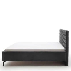 Chesterfield Samtbett in Anthrazit - Satos