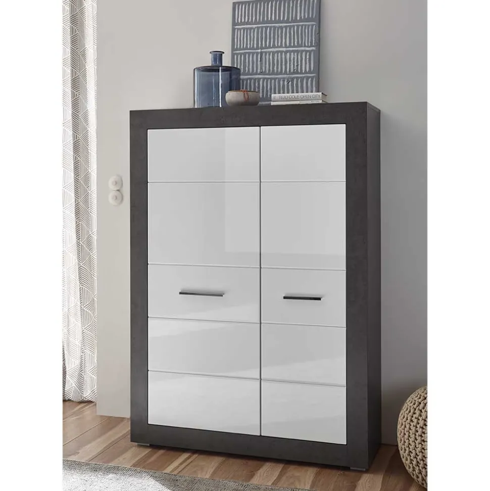 250cm breite TV Wohnwand modern - Istensa I (dreiteilig)