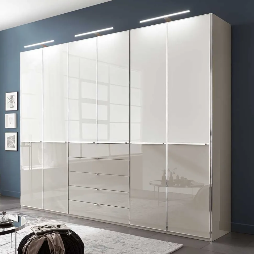 296cm breiter Design Kleiderschrank 6-türig - Pascan