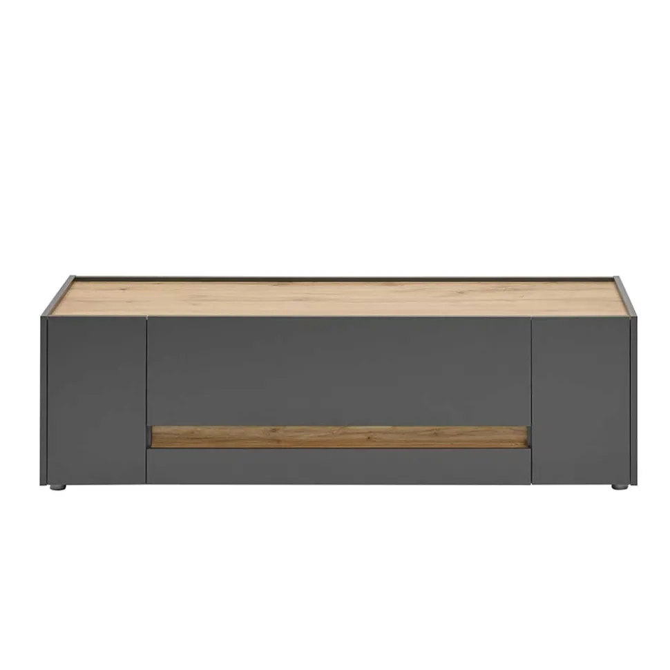 140cm breiter TV Unterschrank in Anthrazit - Ahilav
