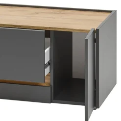 140cm breiter TV Unterschrank in Anthrazit - Ahilav