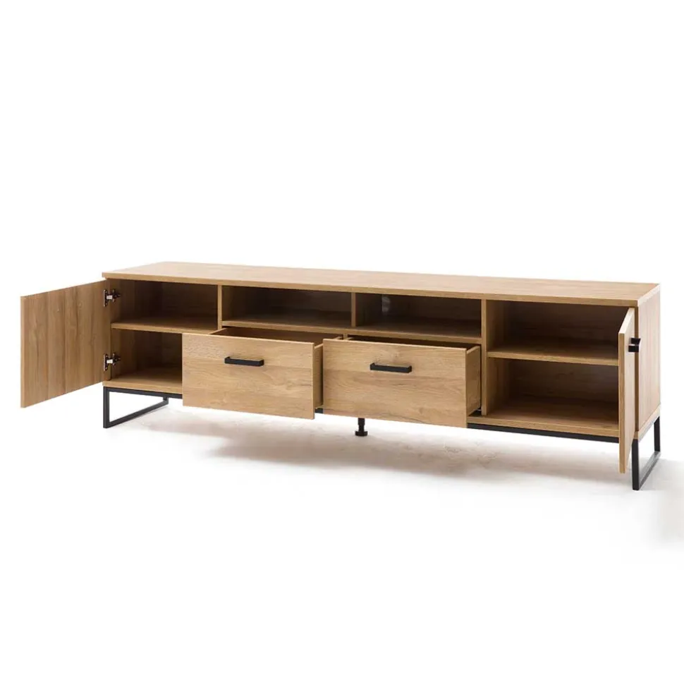 201cm breites Lowboard für TV in Wildeiche - Truvisas