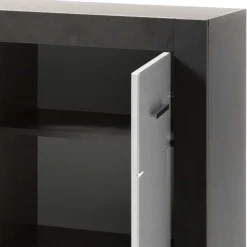 97cm hohes Hochglanz Sideboard in Weiß - Istensa