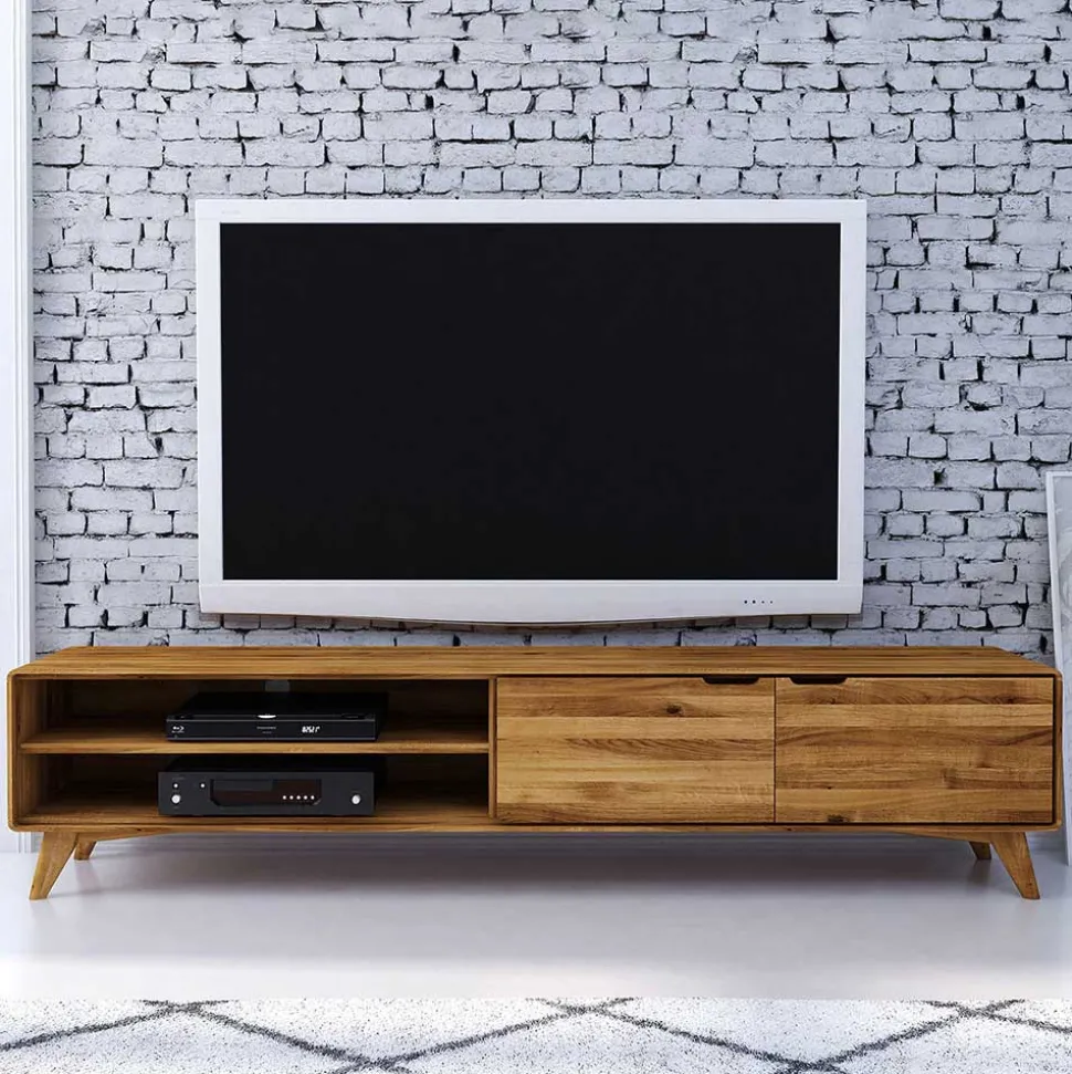 220cm lange TV Kommode aus Wildeiche - Eavy