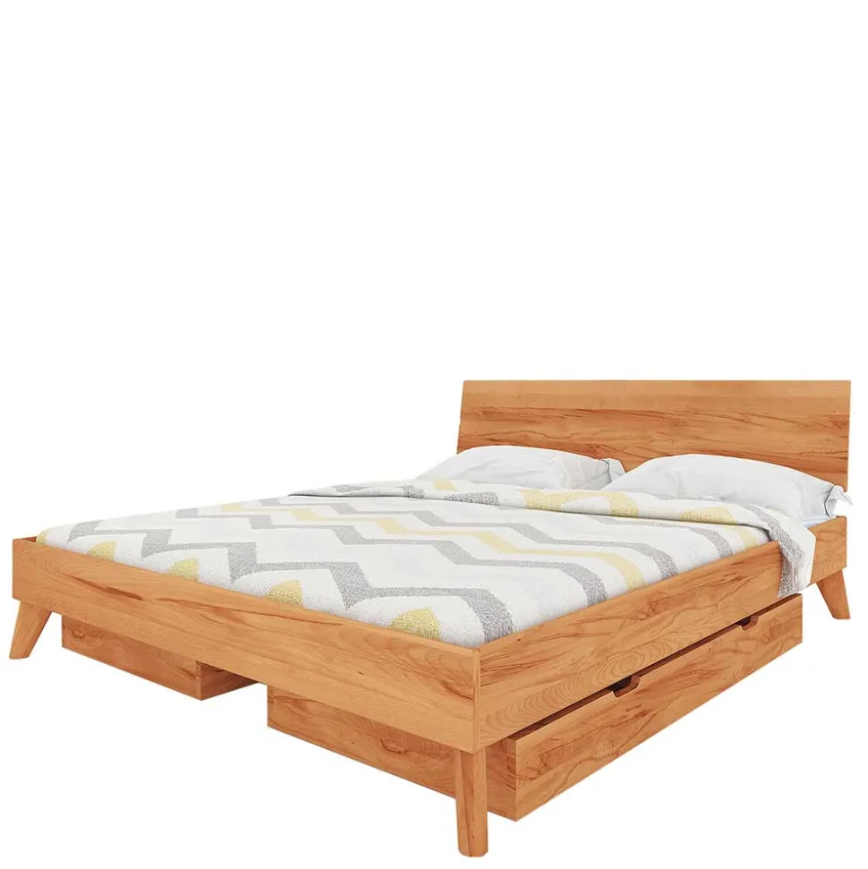 220cm langes Bett aus geölter Kernbuche - Junola VI
