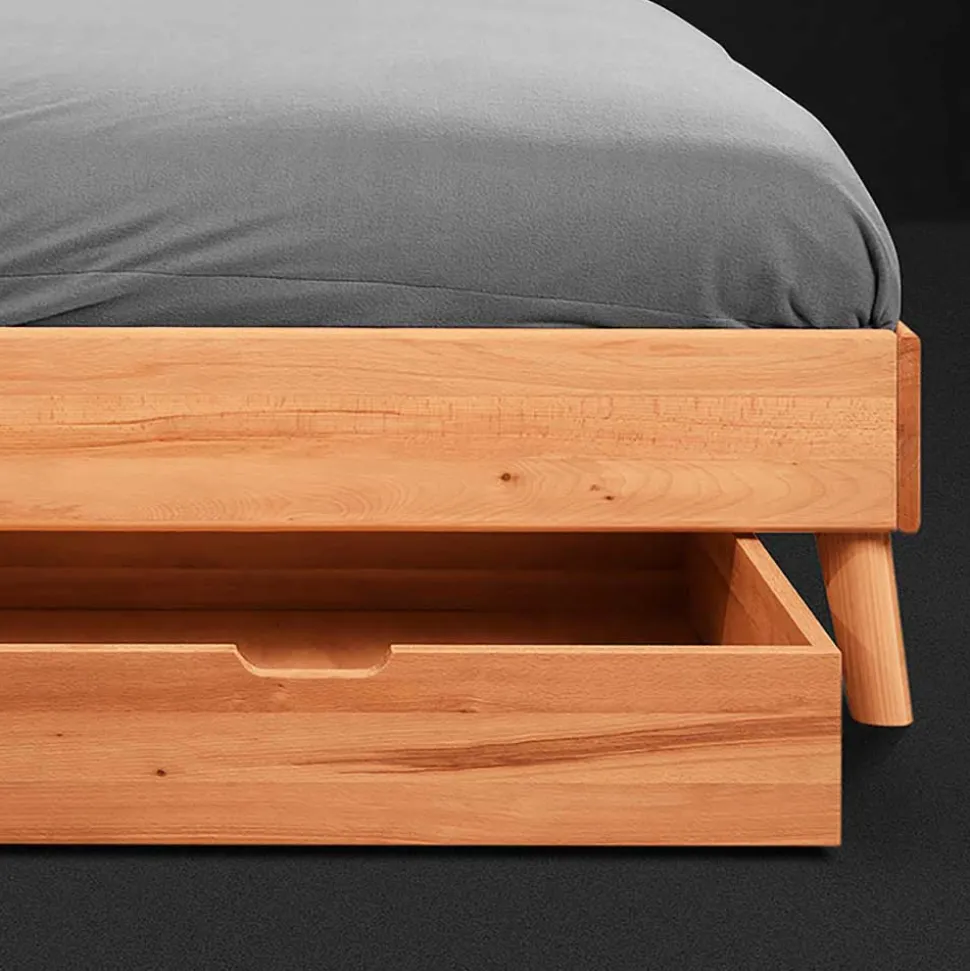 220cm langes Bett aus geölter Kernbuche - Junola VI