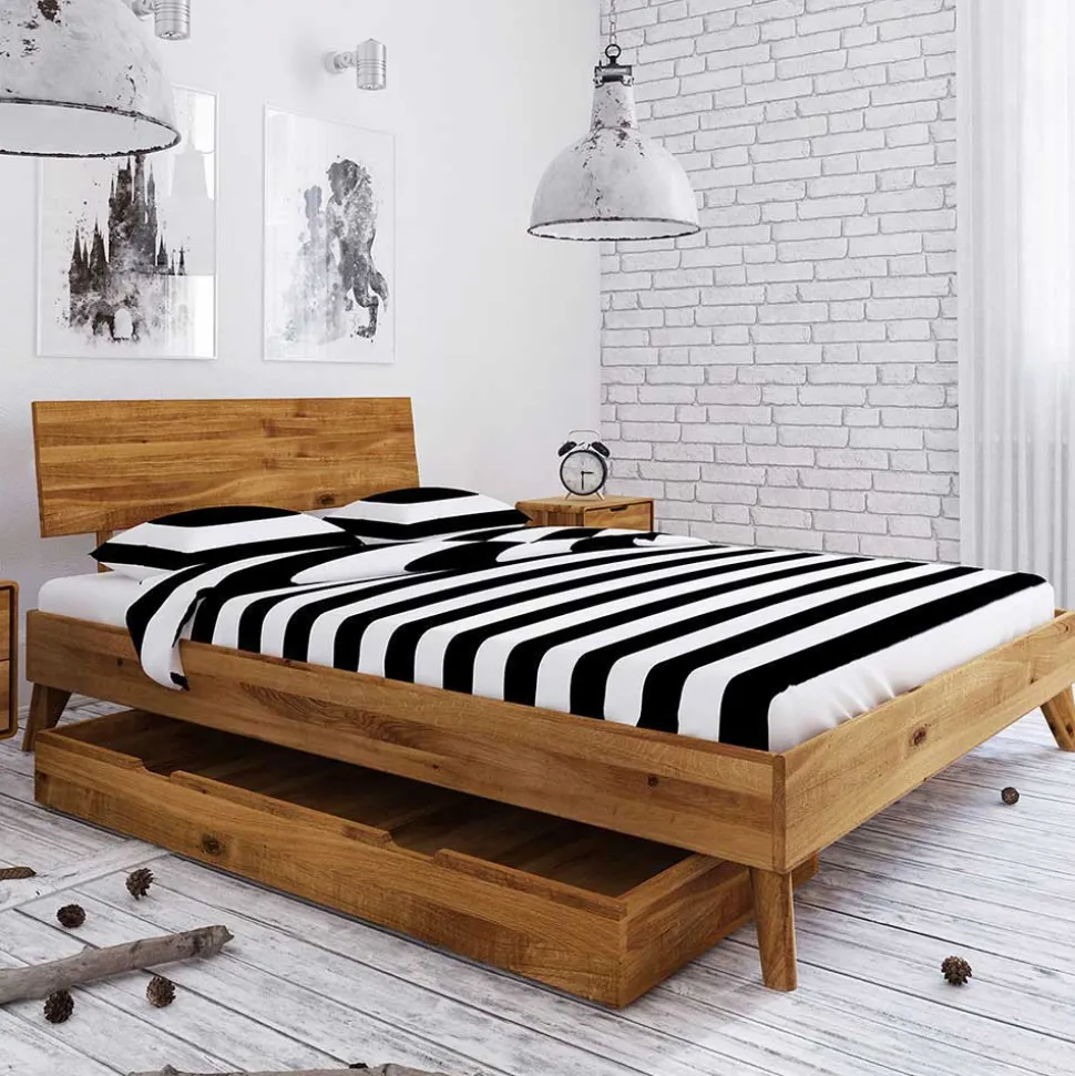 190cm langes Doppelbett mit Schubkästen - Eavy