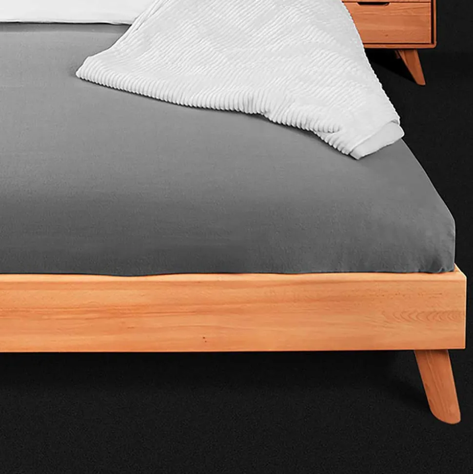 190cm langes Kernbuche Bett ohne Kopfteil - Junola I