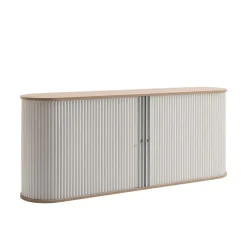 196cm Rollladen Sideboard in Weiß Eiche - Bassy