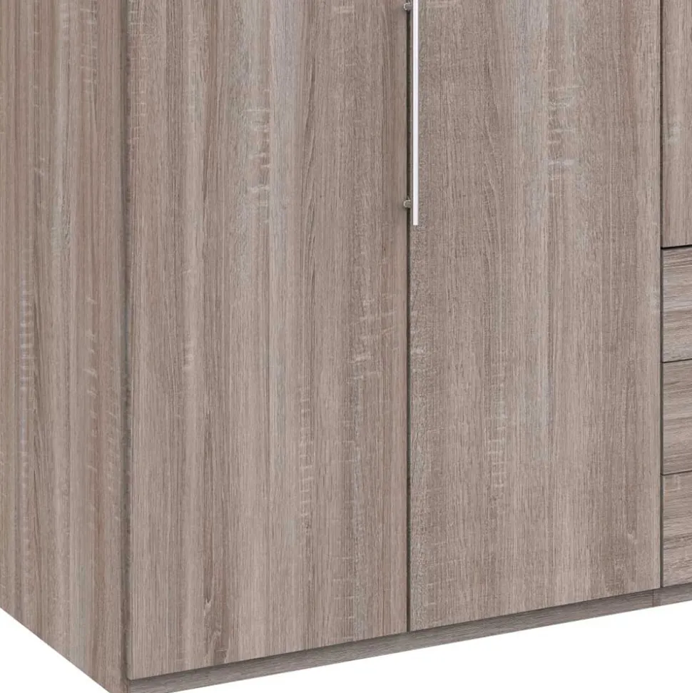 200cm Schlafzimmerschrank mit Folierung Holzoptik - Crenba